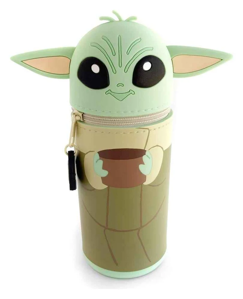 Star Wars Pennfodral Grogu 18 cm – 3D-silikonfodral med dragkedja och expanderbar botten