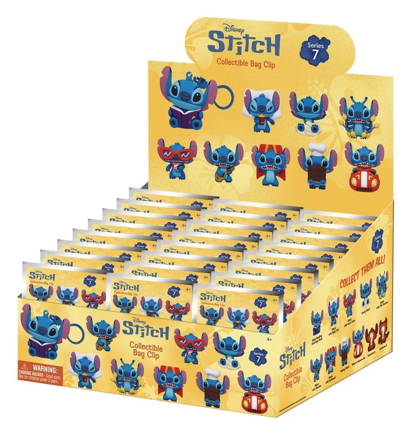 Lilo & Stitch 3D PVC-påsklämser Serie 7 Display (24 stycken)