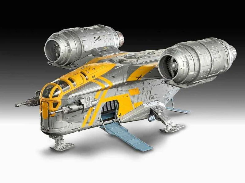 Star Wars The Mandalorian och Grogu Revell Modellbyggsats 1/72 Razor Crest 34 cm