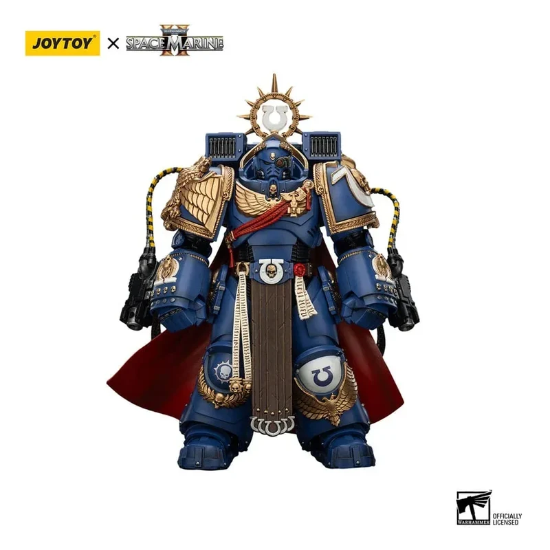 Warhammer 40k Action Figur Ultramarines Marneus Calgar Chapter Master med MKX Gravis Armour och Gauntlets of Ultramar 20 cm