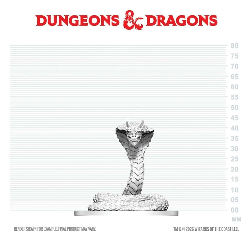 D&D Nolzurs fantastiska miniatyrer minifigur Väktare Naga 6 cm