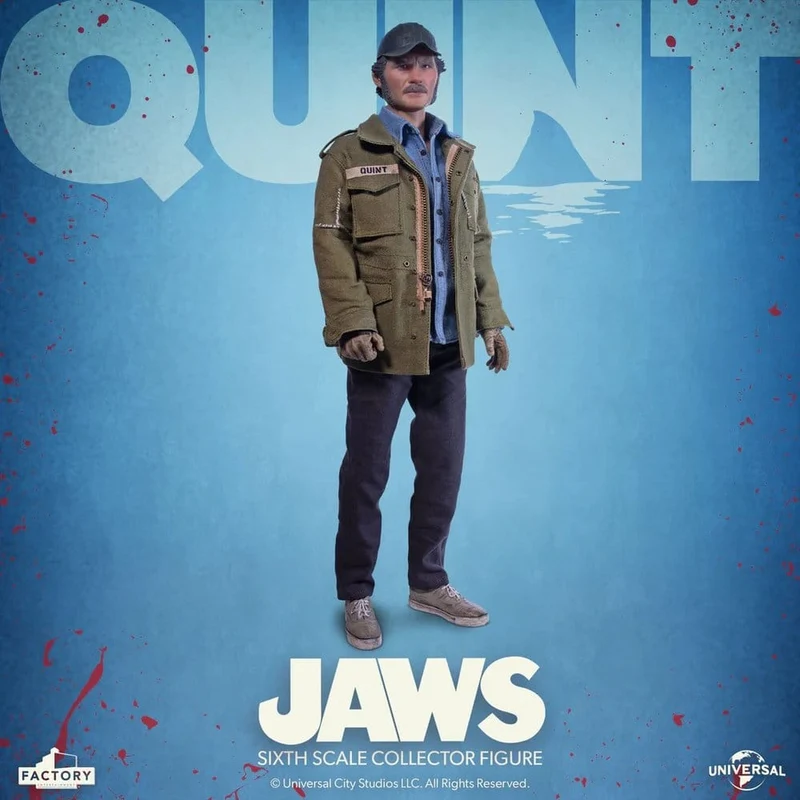Jaws Actionfigur i skala 1/6 av Quint 30 cm
