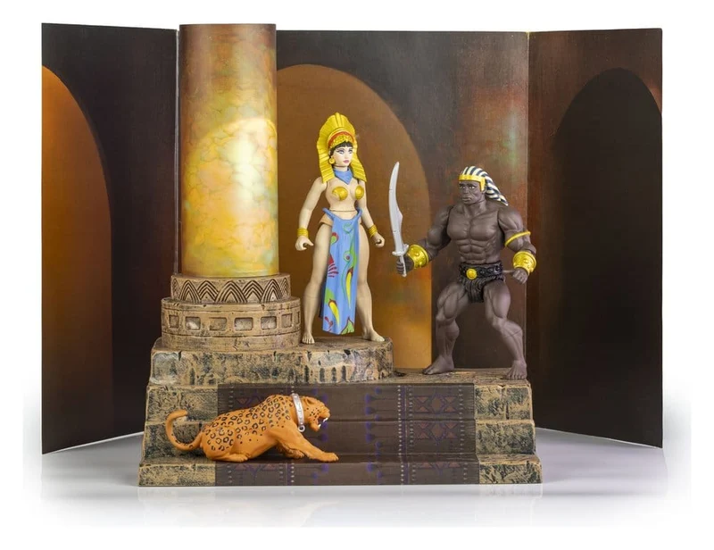 Den Vilda Världen av Frazetta Actionfigurset Egyptiska Drottningen & Vakten (Museiutgåva) 14 cm