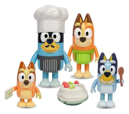 Bluey Låt Oss Leka Figur 4-pack Kock Pavlova