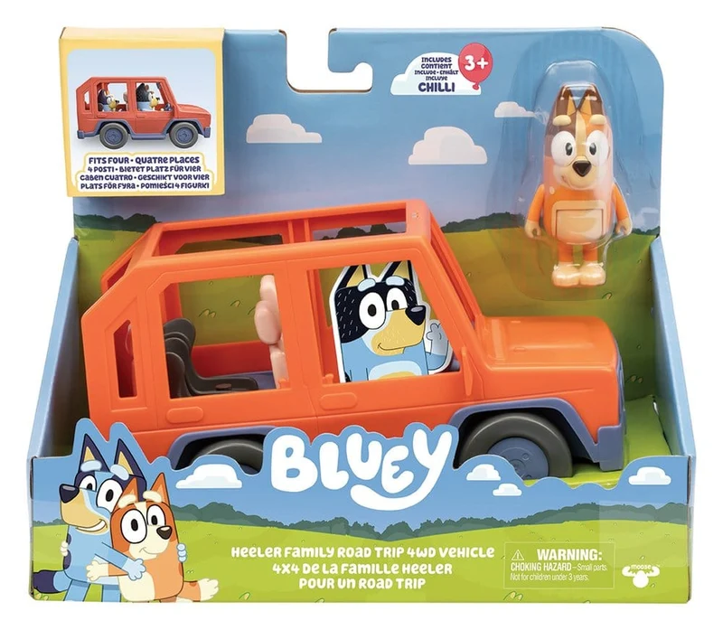 Bluey Figurpaket Heeler-familjens Bilresa