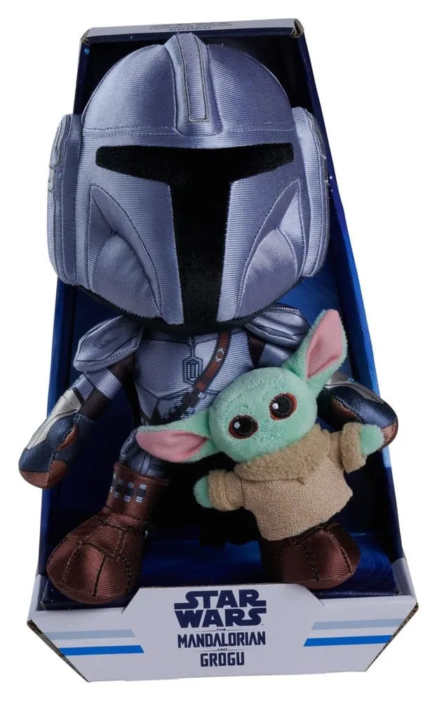 Star Wars Mandalorian gosedjur Mandalorian & Mini Grogu 25 cm mjukdjur