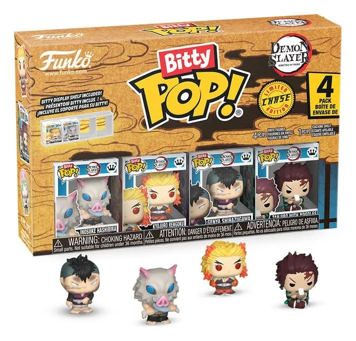 Demon Slayer: Kimetsu no Yaiba Bitty POP! Figurpaket med 4 Inosuke, 2,5 cm
