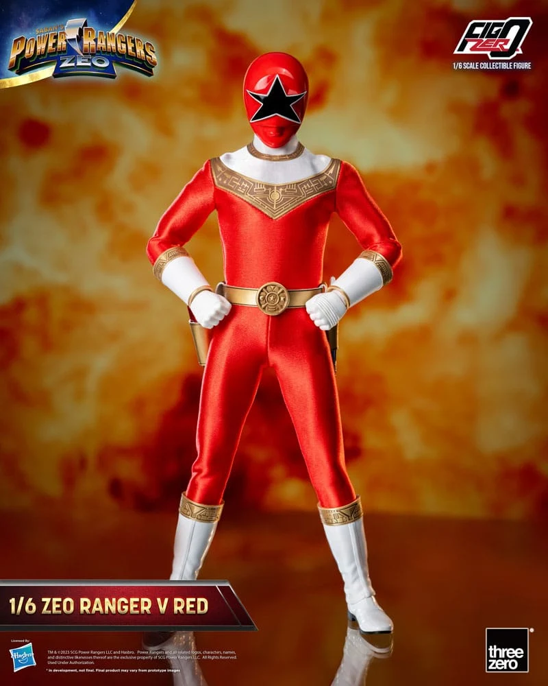 Power Rangers Zeo FigZero Actionfigur 1/6 Ranger V Röd 30 cm
