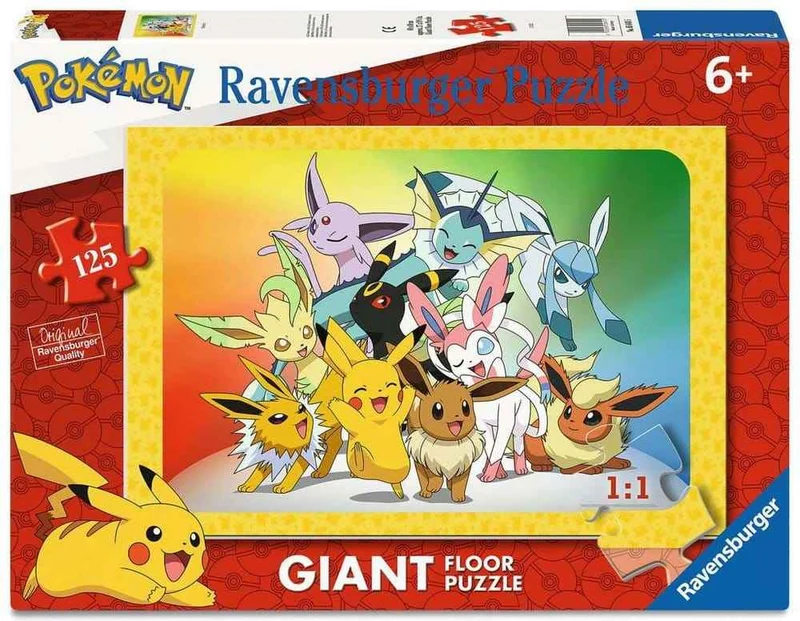 Pokémon Gigantiskt Golvpussel (125 Bitar)