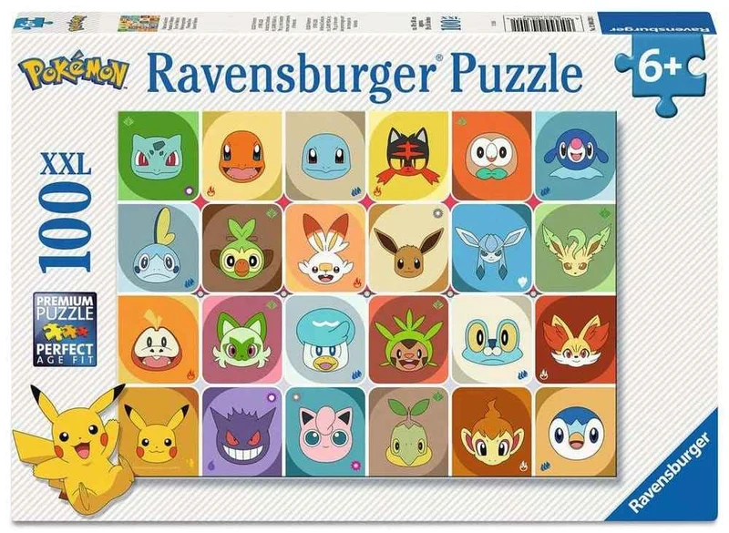 Pokémon Barnpussel Pokémon Ansikten (100 Bitar XXL)