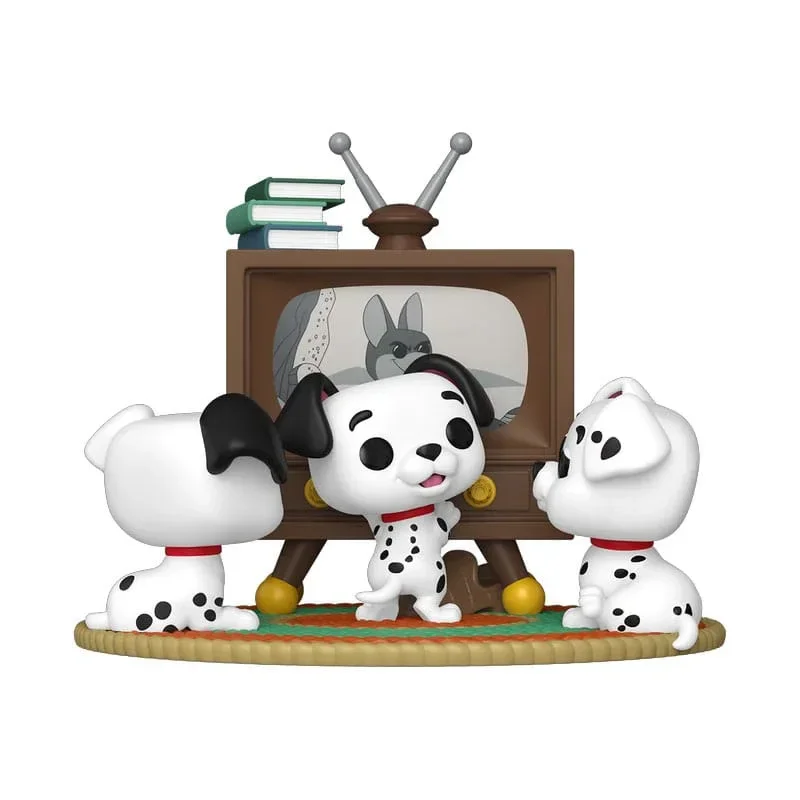 One Hundred and One Dalmatians POP Moment Figurer Rolly, Patch & Lucky med TV 9 cm