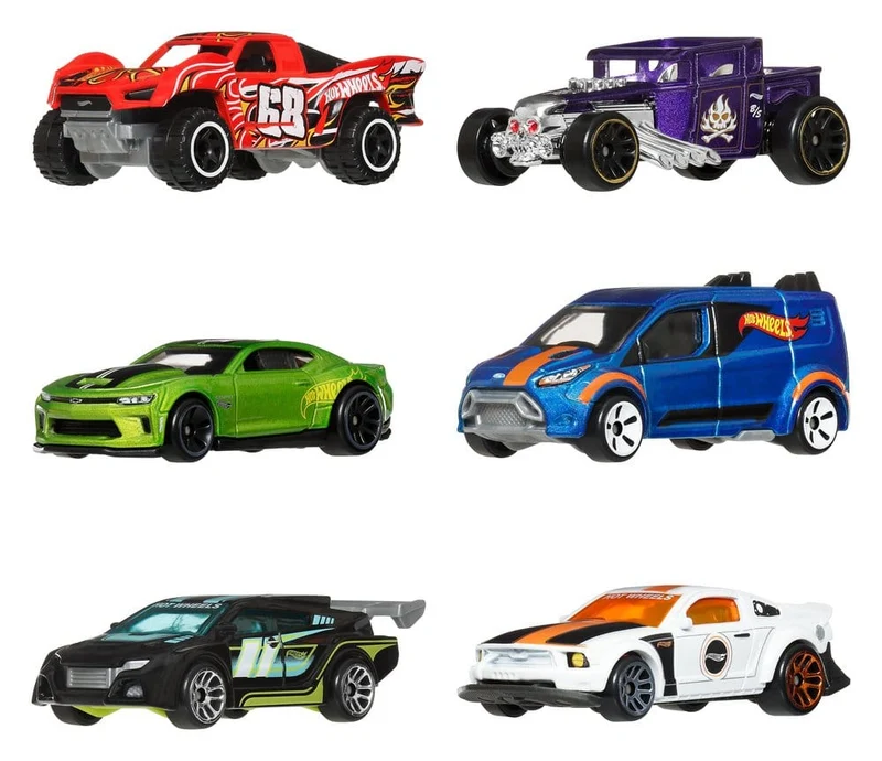 Hot Wheels Silver Series Urfasta Die-Cast Fordon 6-Pack 1/64 Legends