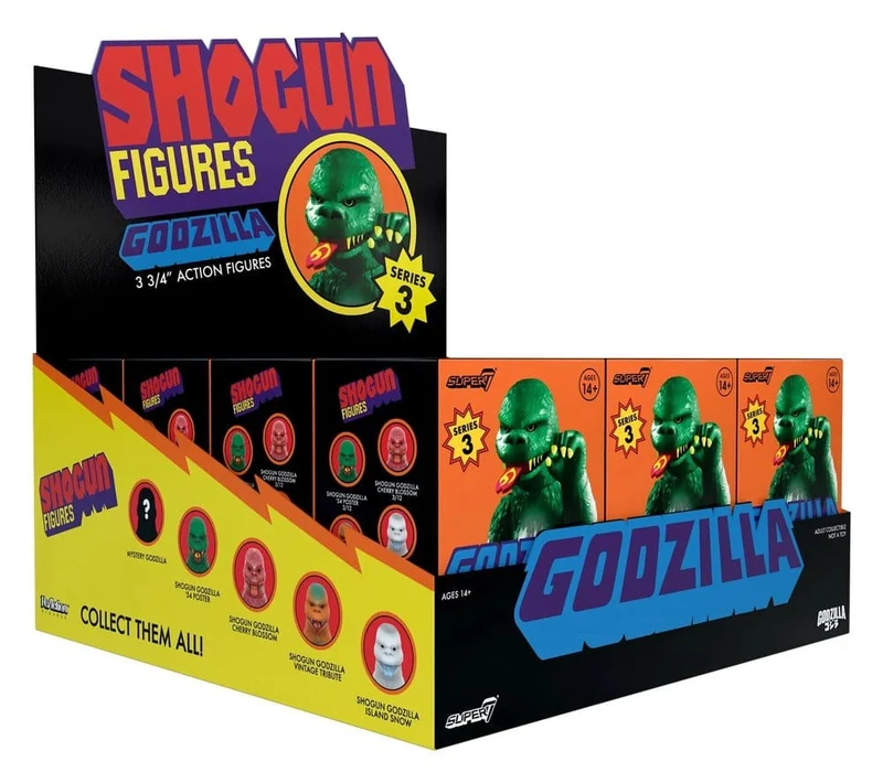 Godzilla Toho (Shogun V3) Actionfigur Blind Box Våg 9 Display (12)