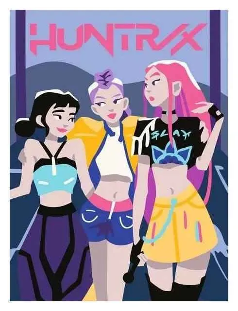 KPop Demon Hunters CreArt Målarset med Siffror Huntrix