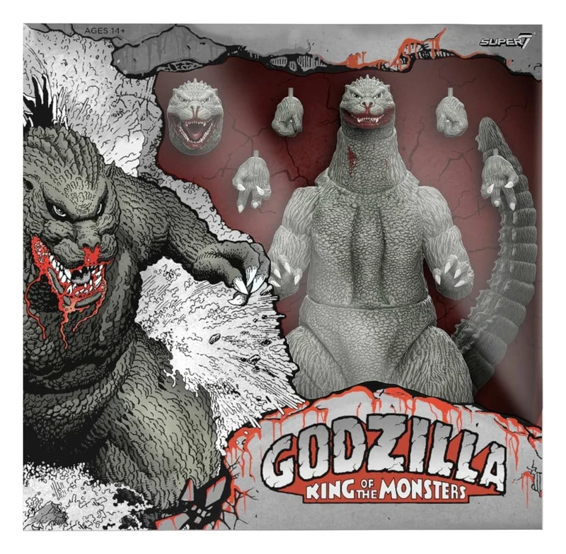 Godzilla (1989) Toho Ultimates Actionfigur - Godzilla (Gråskalig Seriealbum - Törstig på Blod) 24 cm