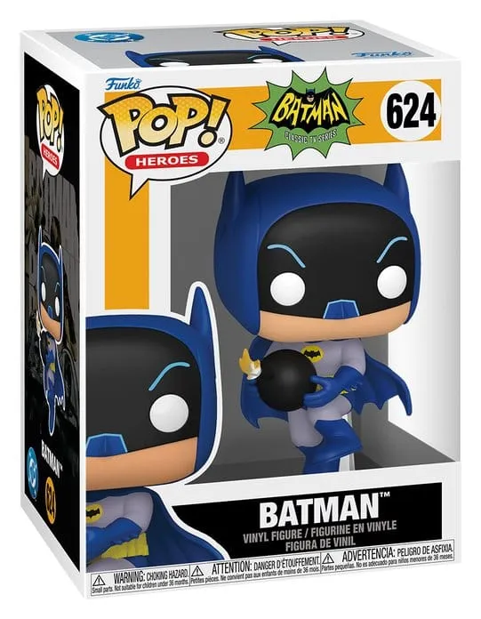 Batman 66 POP! Hjältar Figur Batman med Bomb 9 cm