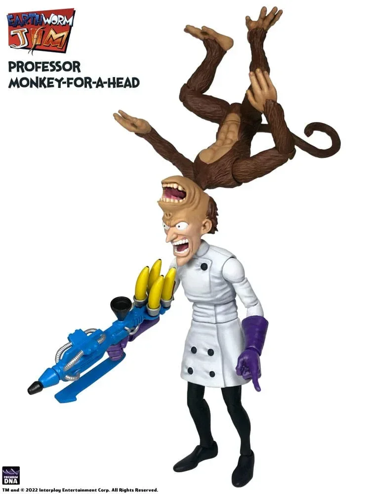 Earthworm Jim Action Figur Wave 1: Professor Monkey-For-A-Head 28 cm