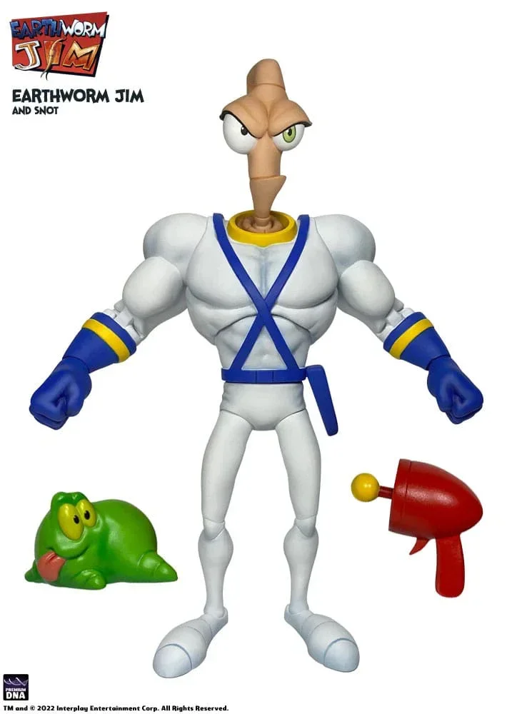 Earthworm Jim Action Figur Wave 1: Earthworm Jim & Snot 15 cm