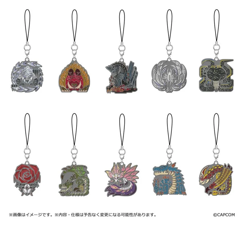 Monster Hunter Wilds Metall Nyckelring Monsterikon Vol. 2 Blind Box Sortiment (10)