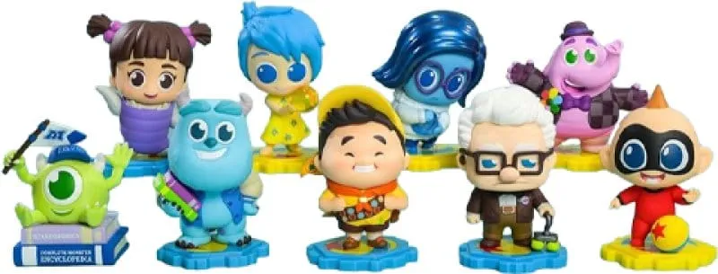 Pixar Cosbi Mini Figurer 8 cm Blind Box Display (8) – Samlarfigurer i Slumpmässiga Förpackningar
