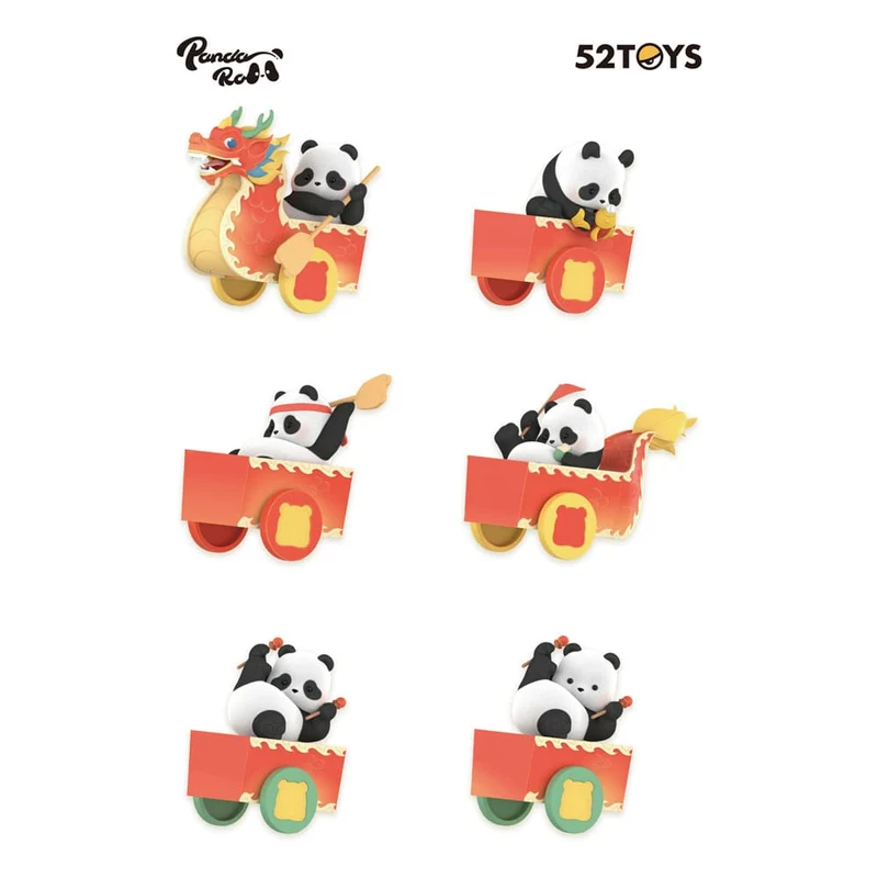 Panda Roll Blind Box-figurer Assortment Drakbåtsrace 10 cm (4)