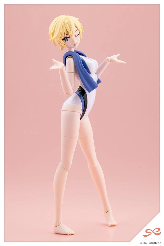 Sousaishojoteien Plastmodell 1/10 Rui Saotome Touou Gymnasiums Konkurrensbaddräkt Drömstil Vit Delfin 16 cm