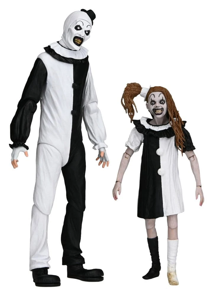 Terrifier 2 2-pack Actionfigurer Ultimate Art the Clown & Little Pale Girl 18 cm