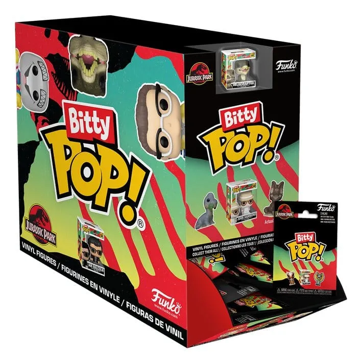 Jurassic Park Bitty POP! Figurer 2 cm Display (32) Komplett Samling