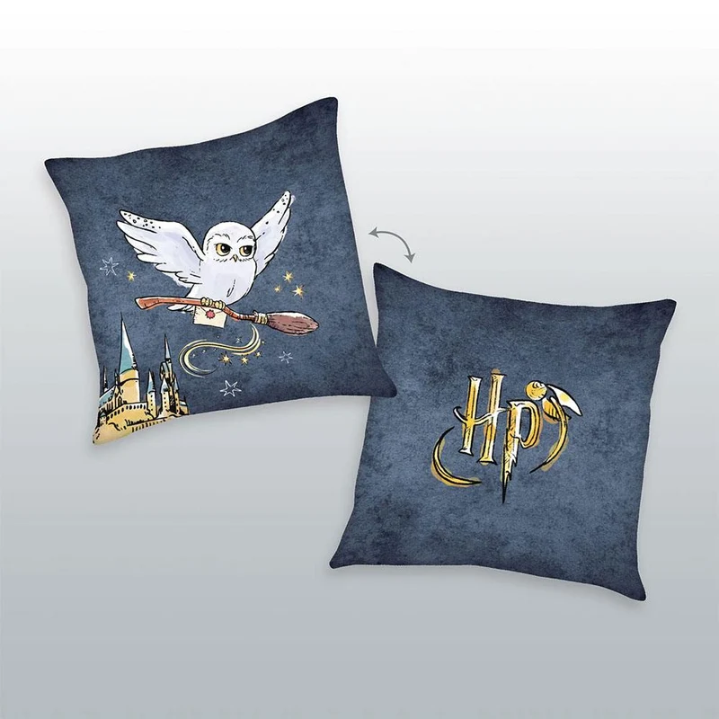 Harry Potter Kudde Logo & Hedwig 40 x 40 cm