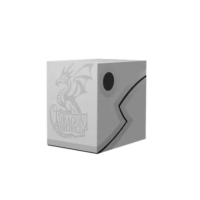 Dragon Shield - Deckbox - Double Shell: Ashen White/Black