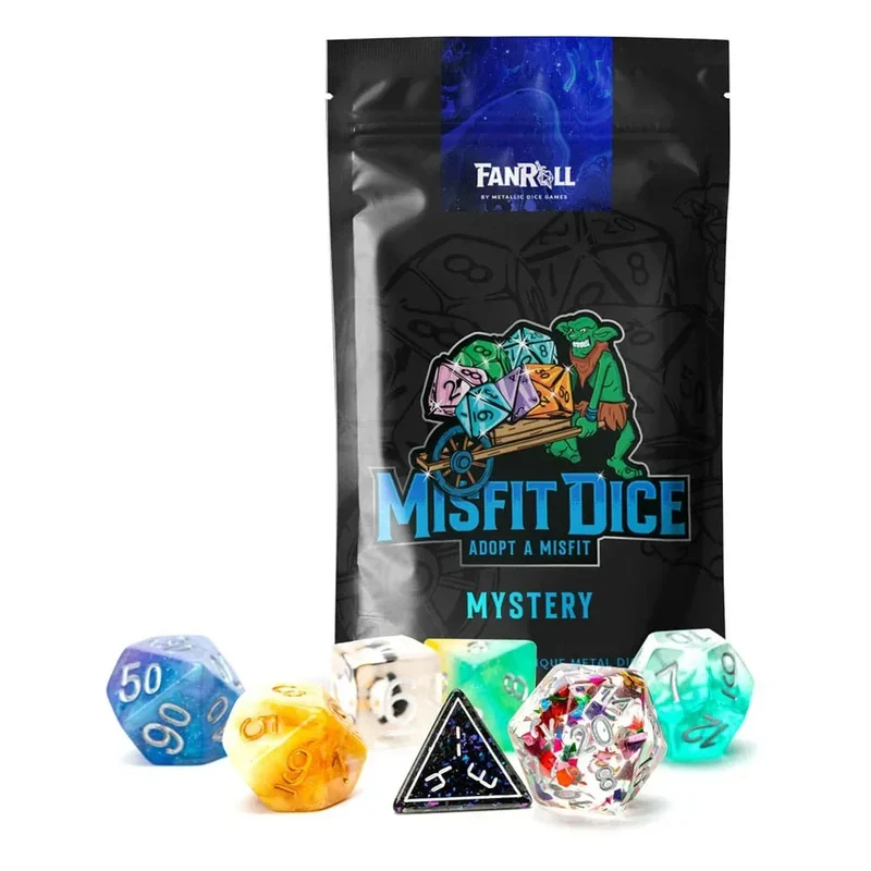 Misfit Dice Set Blind Bag Display i Harpande Resinsortiment (12)