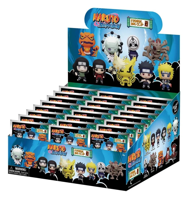 Naruto 3D Skumpåseklämma Serie 8 Display (24)