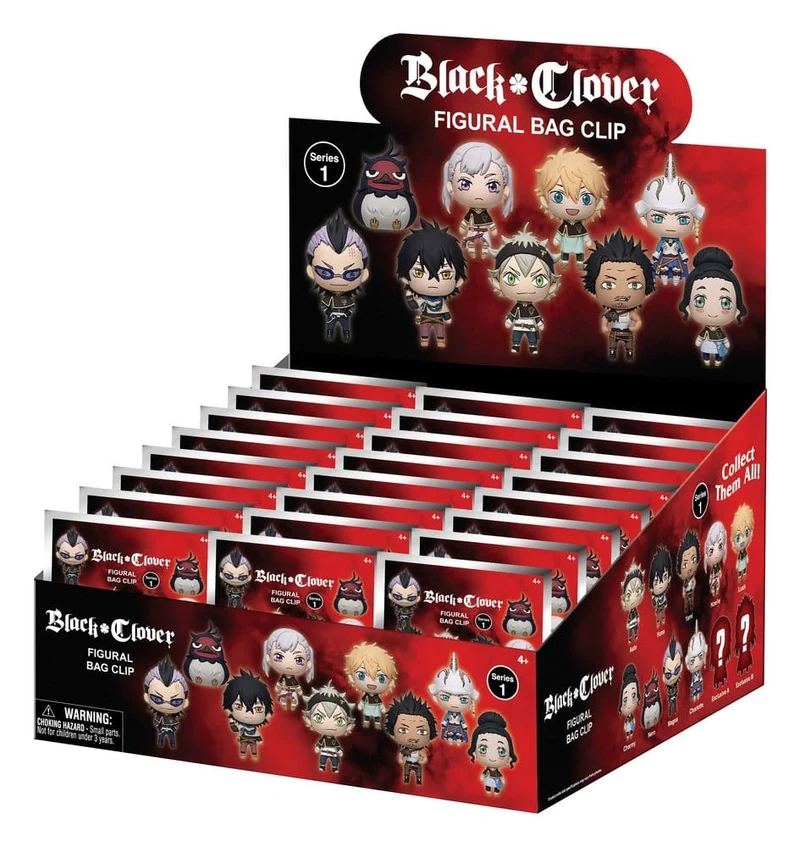 Black Clover 3D Skum Väskklipp Serie 1 Display (24)