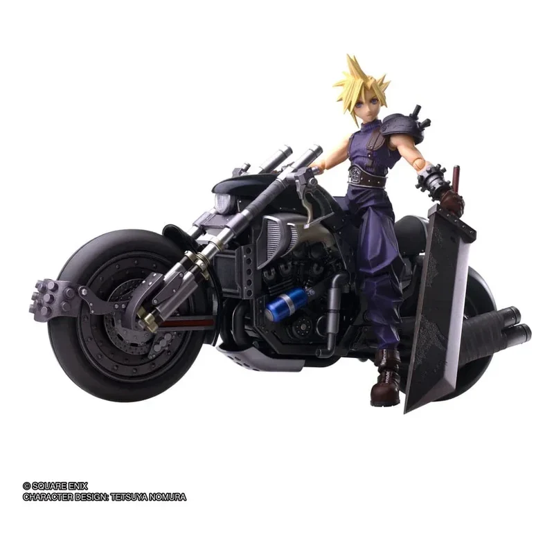 FINAL FANTASY VII BRING ARTS Action Figur - Cloud Strife & Hardy-Daytona 15 cm