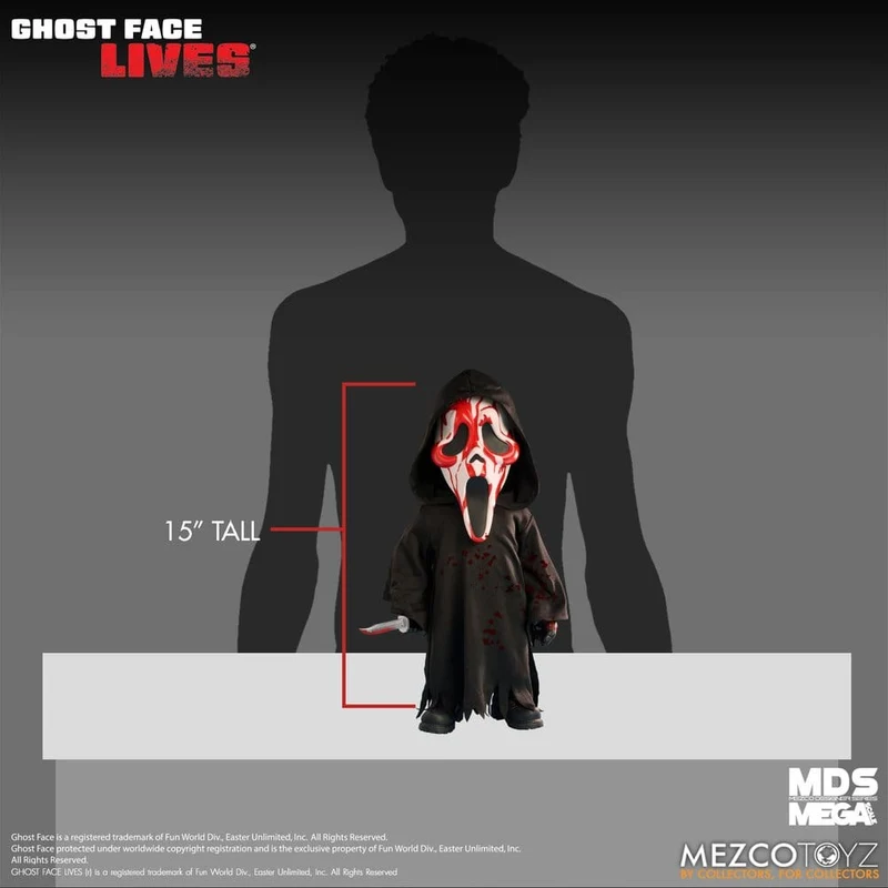 Scream MDS Roto gosedjur Docka Bloody Ghost Face 38 cm