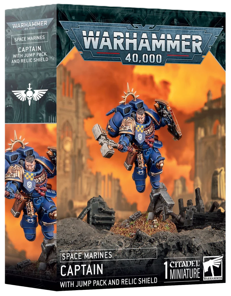 Warhammer: 40K - Space Marines - Captain with Jump Pack and Relic Shield