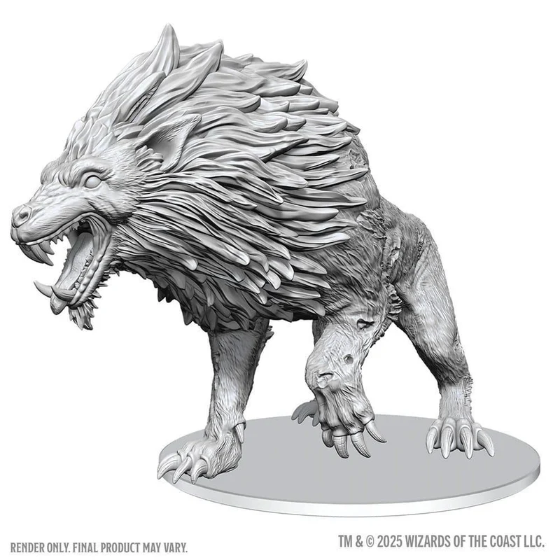 D&D Nolzur's Marvelous Miniatures: Unpainted Miniatures Dire Worg 11 cm