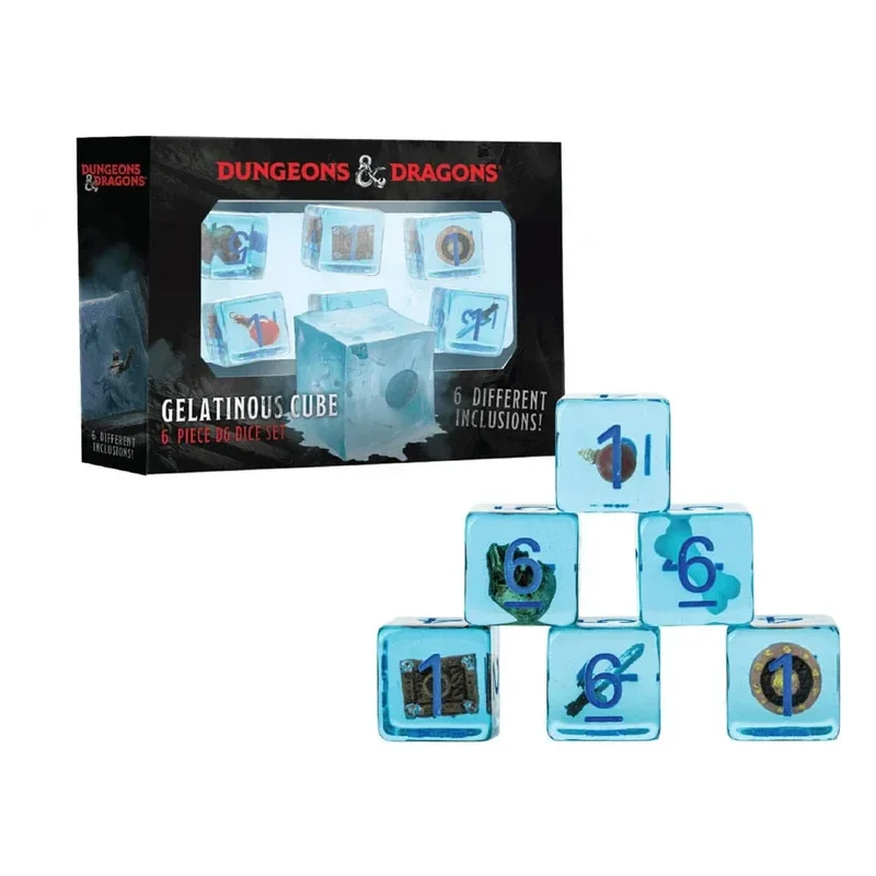 Dungeons & Dragons Dice Set Gelatinous Cube (6) - Officiell D&D Tärningsuppsättning