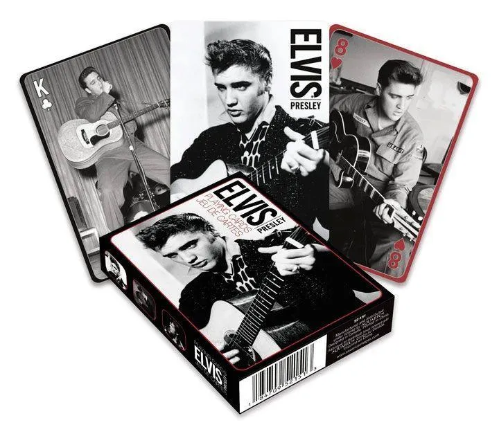 Elvis Presley Spelkort i Svart och Vitt