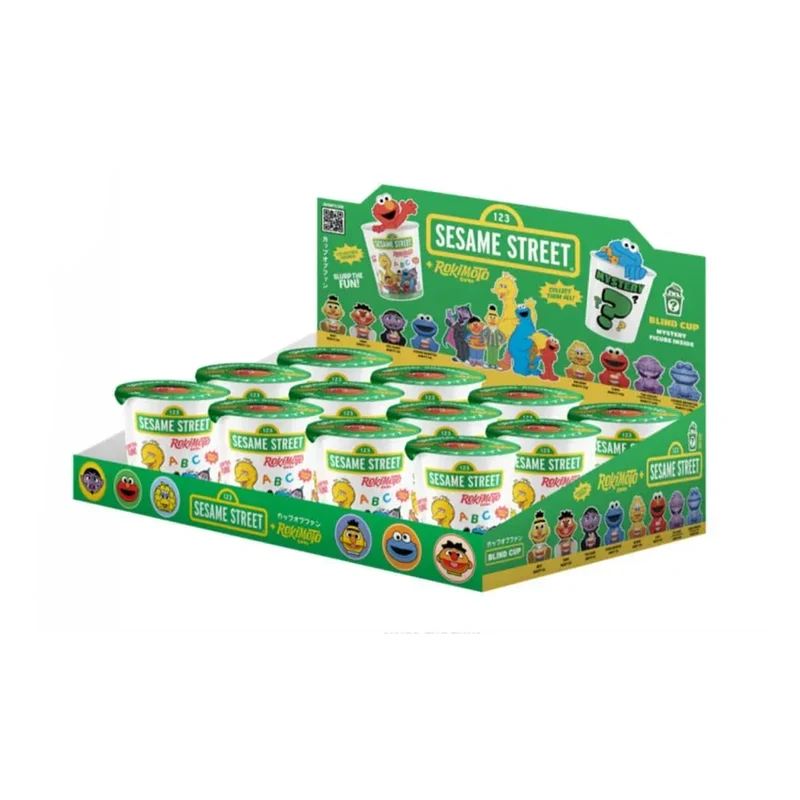 Sesame Street Rokimoto Kopp av Rolighet Blind Box Figurer 10 cm Vågor 1 Display (12)