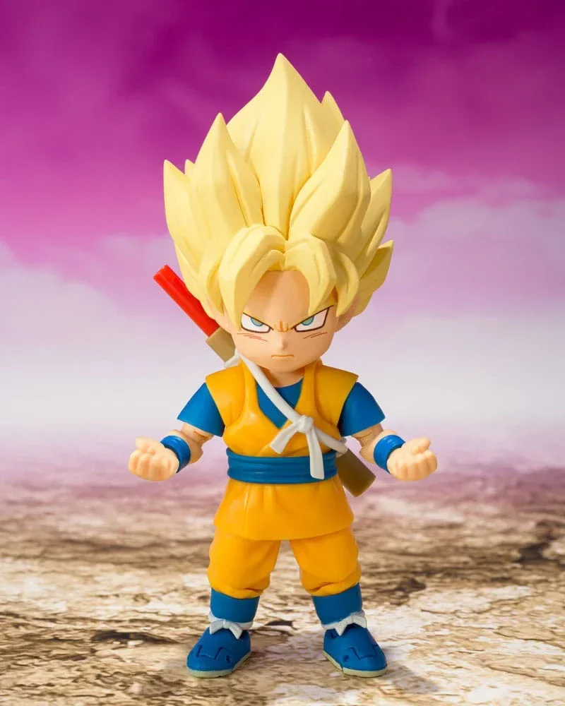 Dragon Ball S.H.Figuarts Action Figur Super Saiyan Son Goku (mini) 8 cm