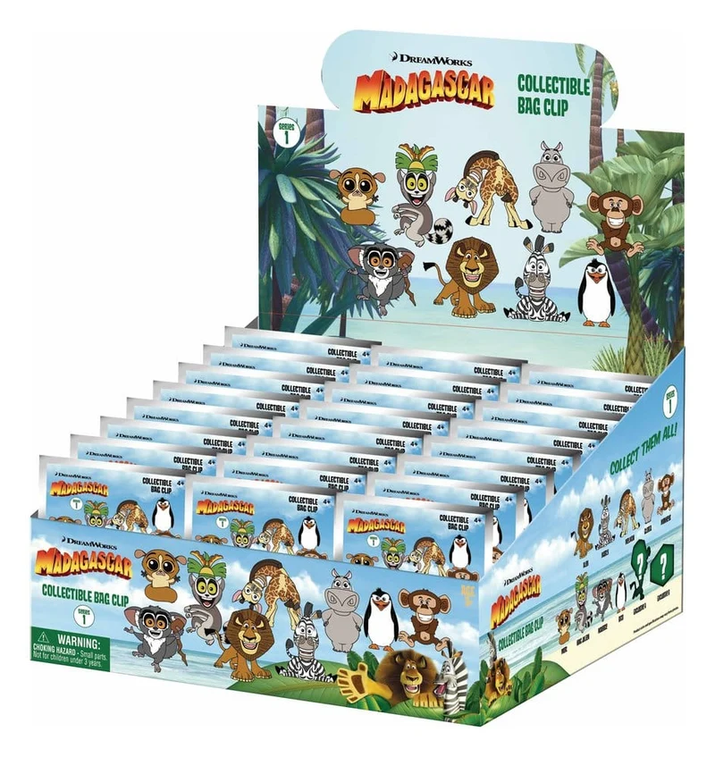 Madagascar 3D Skumväska Clips Serie 1 Display (24)
