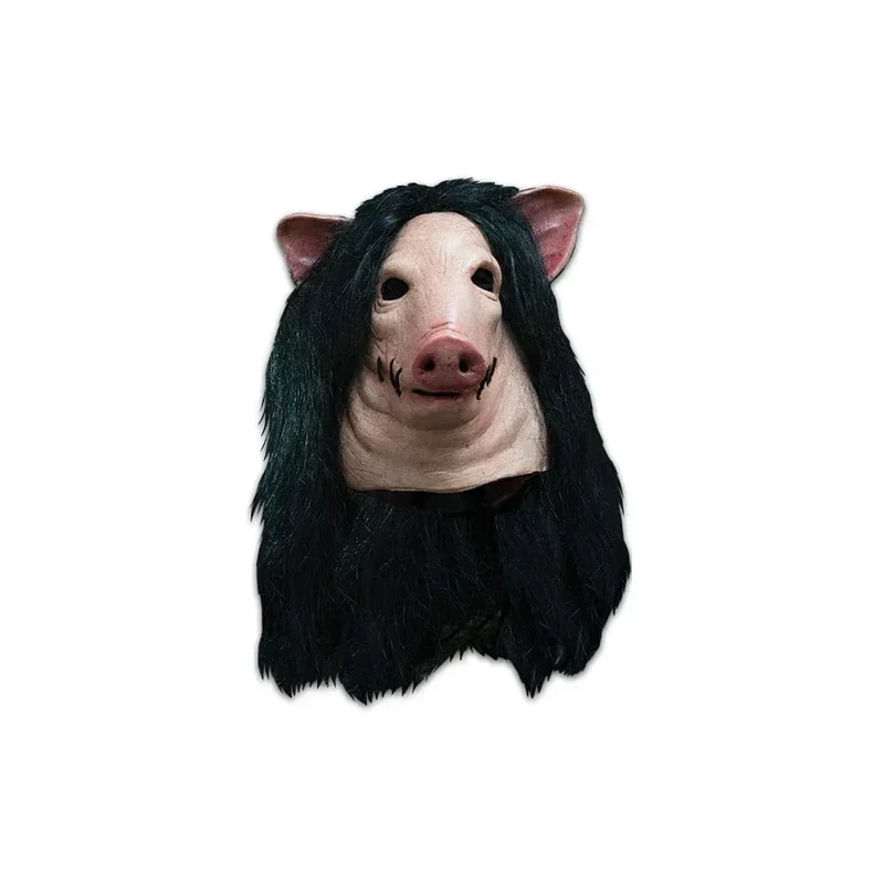 Saw Latex Mask Pig - Skrämmande och Detaljerad Halloween Mask
