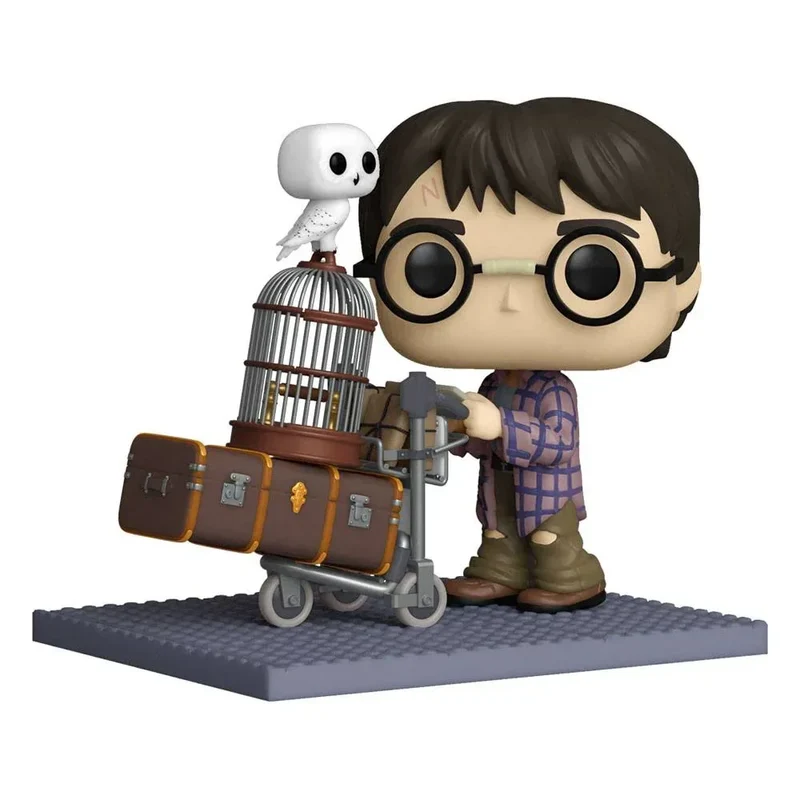 Harry Potter POP! Deluxe Figur Harry Pushing Ryggsäck med Hjul 9 cm
