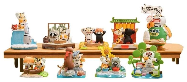 Alexander Den Feta Tigern Blind Box Minifigurer Liten Tiger och hans följeslagare Display (8)