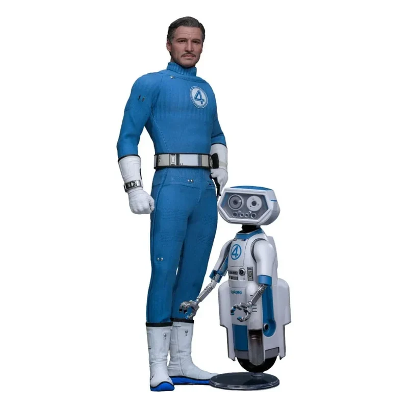 The Fantastic Four: First Steps Movie Masterpiece Action Figur 2-Pack 1/6 Mister Fantastic & H.E.R.B.I.E. 30 cm