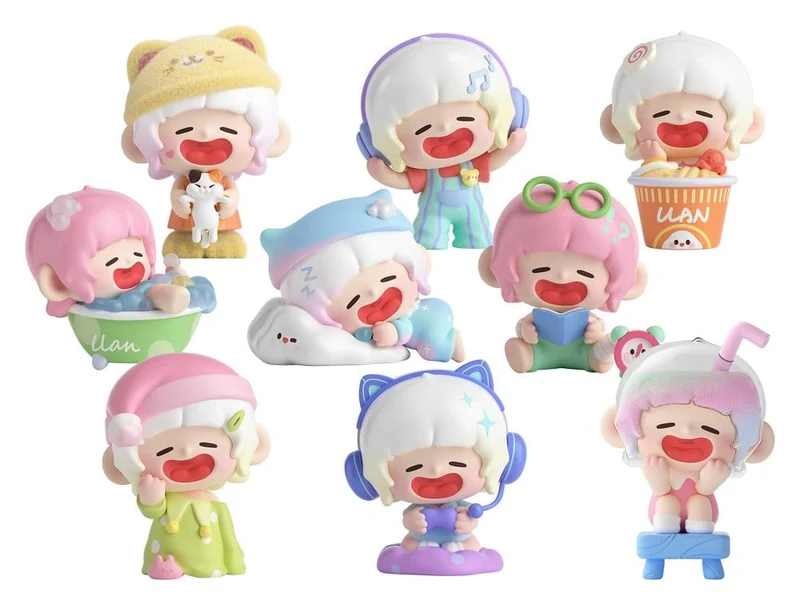 Original Karaktärs Samlarfigurer Blind Box 8-Pack Lazy Home Diary 9 cm