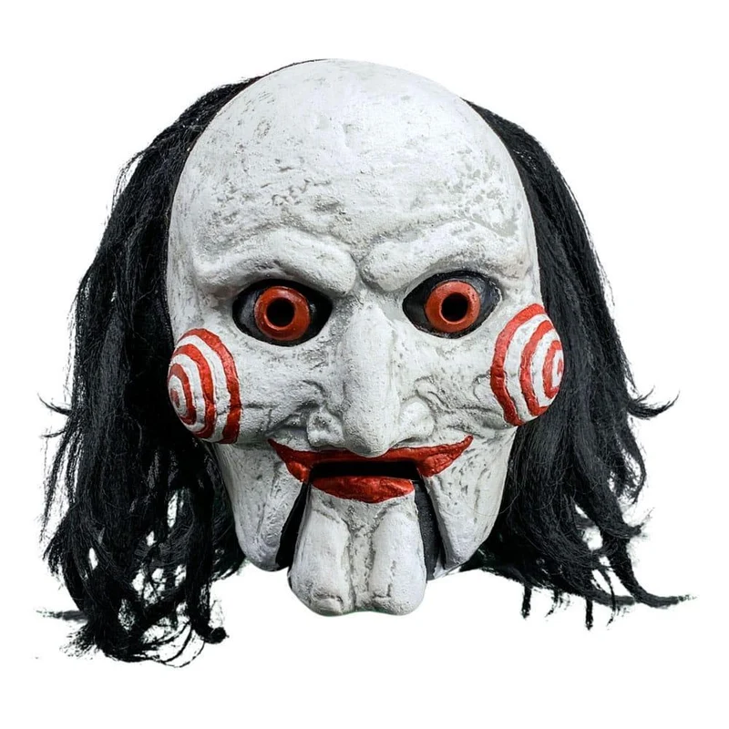 Saw Latex Mask Billy Puppet med Rörlig Mun