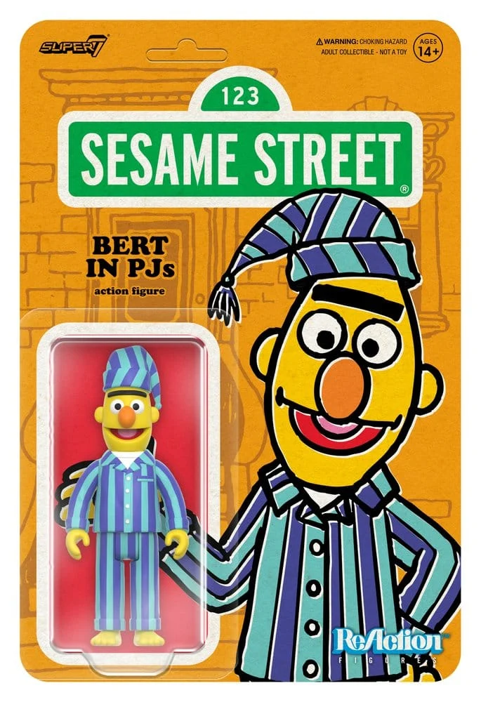 Sesame Street ReAction Action Figur Wave 06 Bert (PJ) 10 cm