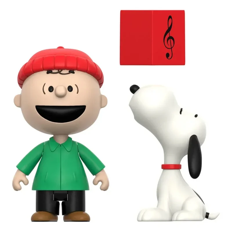 Peanuts ReAction Actionfigur 2-Pack Brown och Snoopy (Sjungande) 10 cm